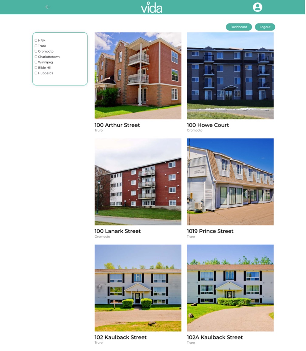 Vida Map buildings page
